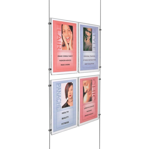 Suspended poster display 2x 2A4P